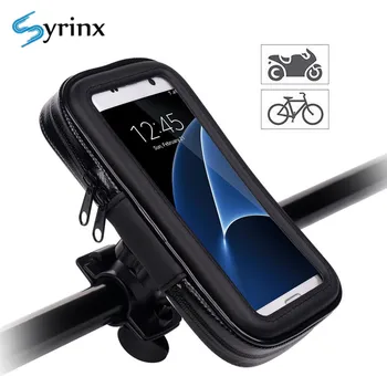 

Syrinx Bicycle Phone Holder Waterproof Case Bag GPS Motorcycle Handlebar Mount For Iphone X 11 Universal Bike Phone Holder Stand