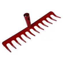 Металл 12 зубцов ручной культиватор грабли инструмент головка красный