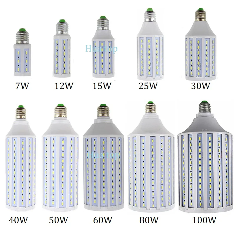 

Lighting light 7W 12W 15W 25W 30W 40W 50W 60W 80W 100W AC85-265V Spot lamp E27 E26 E14 B22 E39 E40 warm cold white Led corn bulb