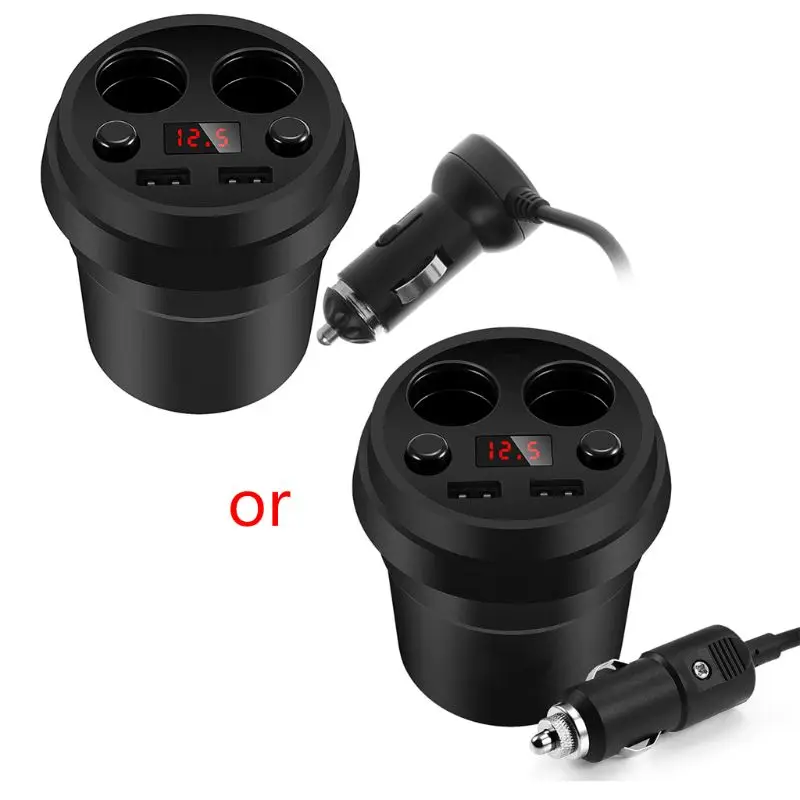 3.1A/80W двойной USB зарядное устройство Автомобильный адаптер с 2 разъемами прикуривателя