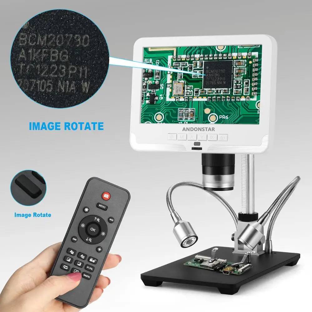 Andonstar 7 inch LCD display AD206 digital microscope for mobile phone repair soldering tool BGA SMT