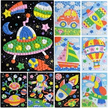 3D мозаика ручной работы для детей, сделай сам, пенопластовые и хрустальные наклейки, искусство EVA, Мультяшные животные, искусство и ремесла, креативные Развивающие игрушки для детей