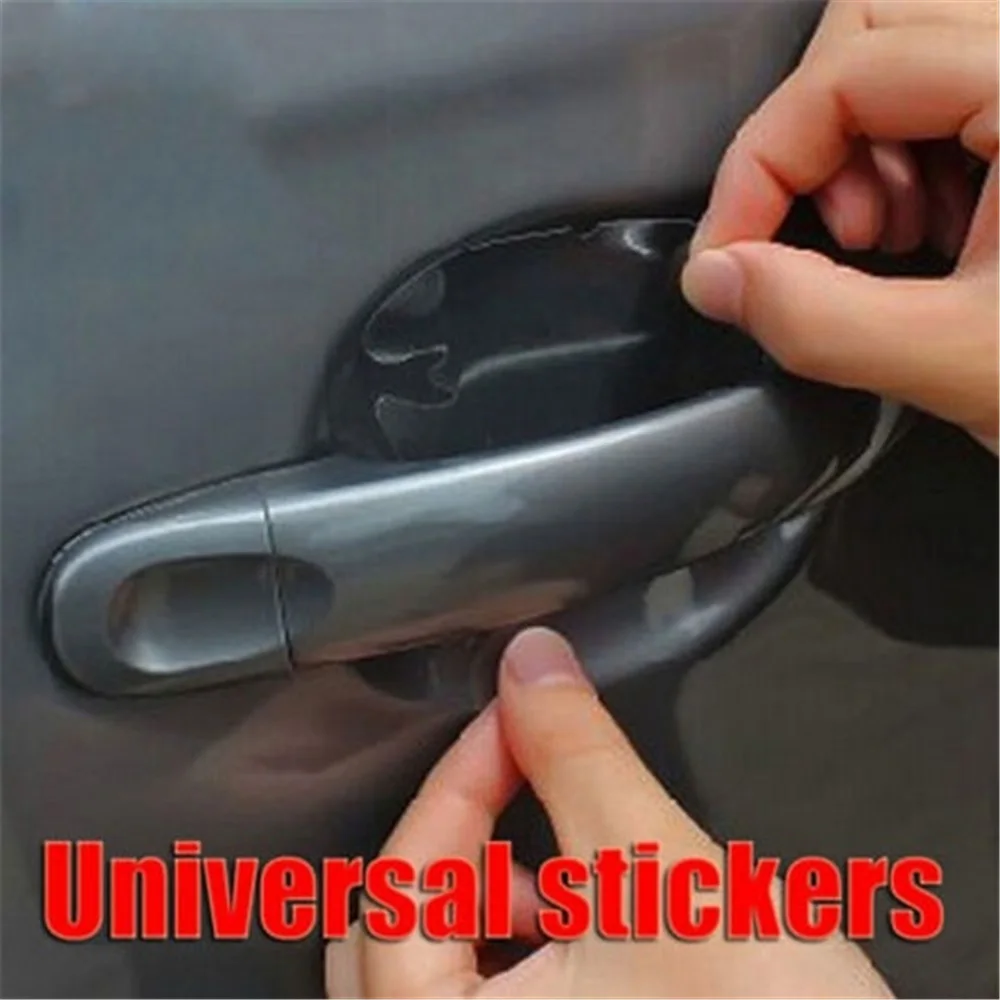 16/8pcs Universal Invisible Transparent Car Door Handle Scratches Protective Protector Films Handle Protection Sticker