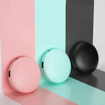 

Pocket Power Bank Double-Side Heating USB 2 in 1 Portable Mini Electric Hand Warmer 5V/1A 5000mAh Power Bank Hand Warme Round