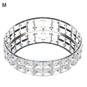 

Mirrored Crystal Cosmetic Makeup Tray Jewelry Trinket Tray Organizer Home Deco f