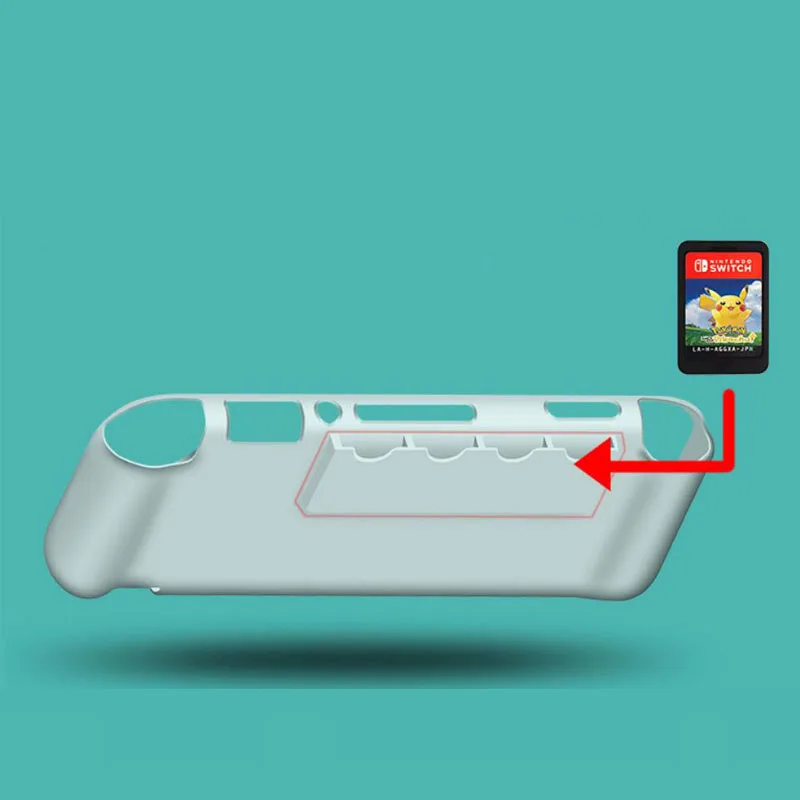 Мягкий ТПУ чехол для nintendo Switch Lite силиконовый чехол Защитный чехол для кожи защитные чехлы с 4 игровыми слотами для карт