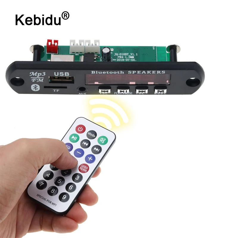 Kebidu 5 12 в беспроводной Bluetooth MP3 WMA декодер плата аудио модуль USB TF радио для