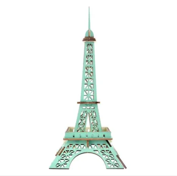 

Small Eiffel Tower DIY 3D Wooden Puzzle Woodcraft Assembly Kit Cutting Wood Toys For Christmas Gift 3070