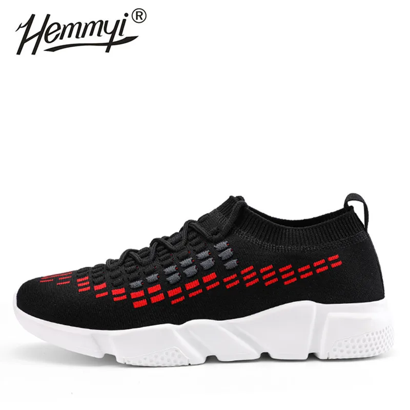 Hemmyi/2019 г. Демисезонная Мужская обувь Flyknit кроссовки дышащие Нескользящие мужские