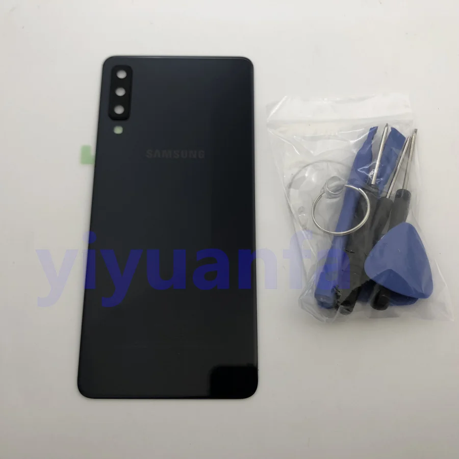 Оригинальное заднее стекло для samsung Galaxy A7 крышка батареи A750 чехол A750F SM-A750 задняя дверь корпус стеклянная панель Замена