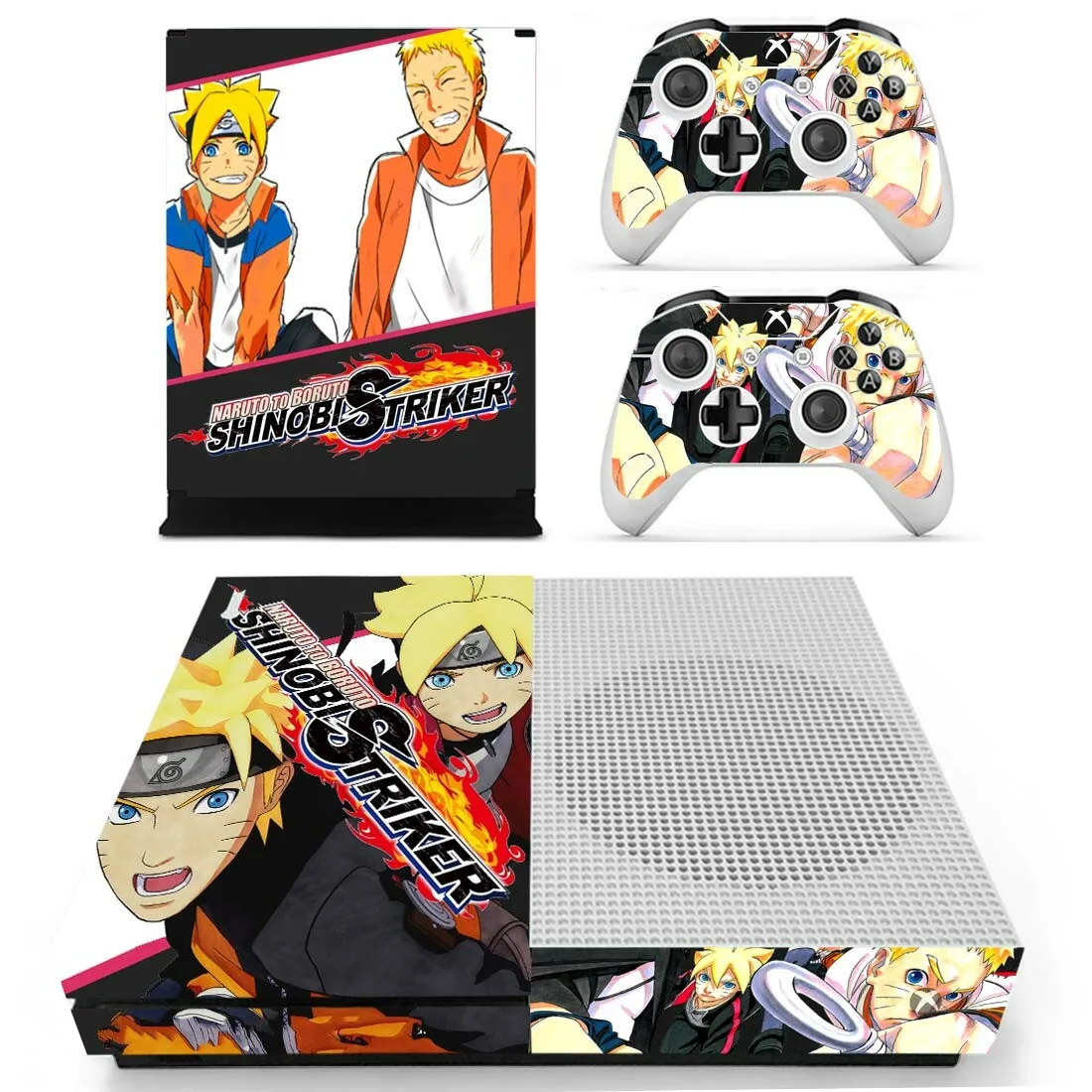 Наруто для Boruto Shinobi Striker наклейка s для Xbox One S Виниловая наклейка для Xbox one Slim консоль и два контроллера Скины