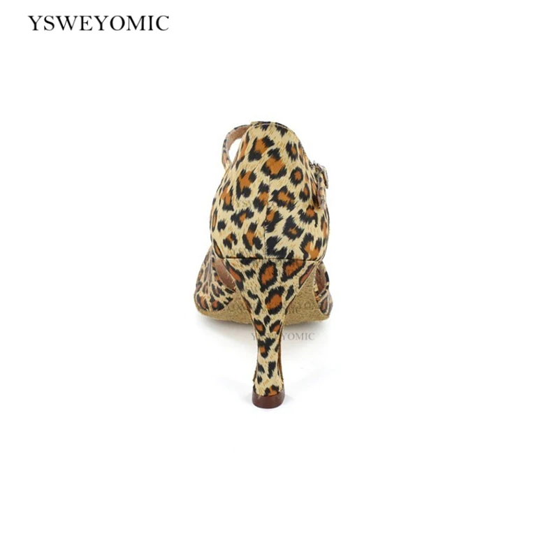 Leopard Women Dance Shoes Latin Woman Ballroom Latino Dancing Shoes Wedding Party Sandals Bachata Salsa Dance-shoes