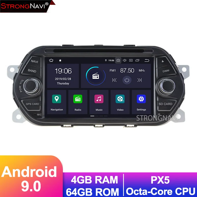 7 дюймов Android 9,0 автомобильный DVD мультимедиаплеер для FIAT Tipo Egea автомобильный Радио плеер с wifi Bluetooth gps навигация