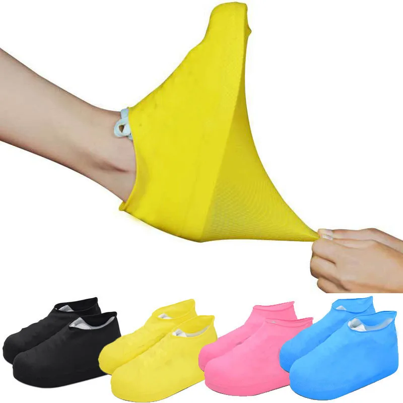 Outdoor latex shoe cover rainy day waterproof thickening non-slip wear foot cover