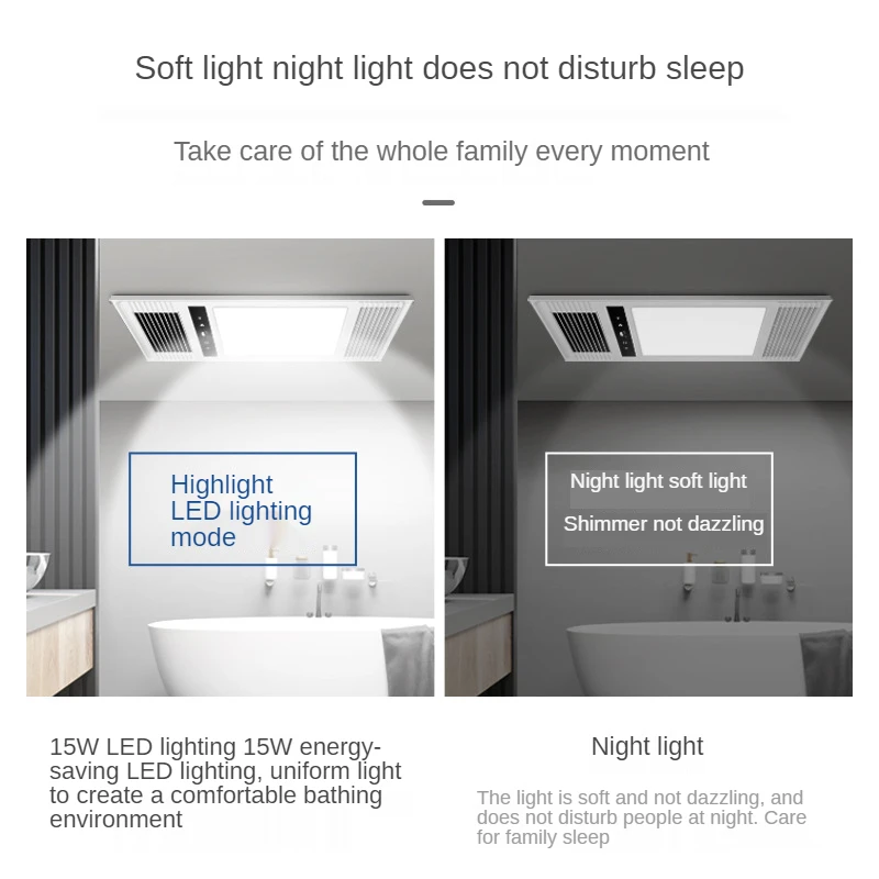 AUX Bathroom heater air heating bathroom multifunctional five-in-one  integrated ceiling light bathroom warm air bath light - AliExpress