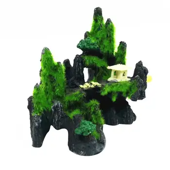 

Artificial Mountain Fish Shrimp Nest Artificial Ornament Resin Triangle Hill Mountain Decorative Rockery For Aquarium Fish Tank