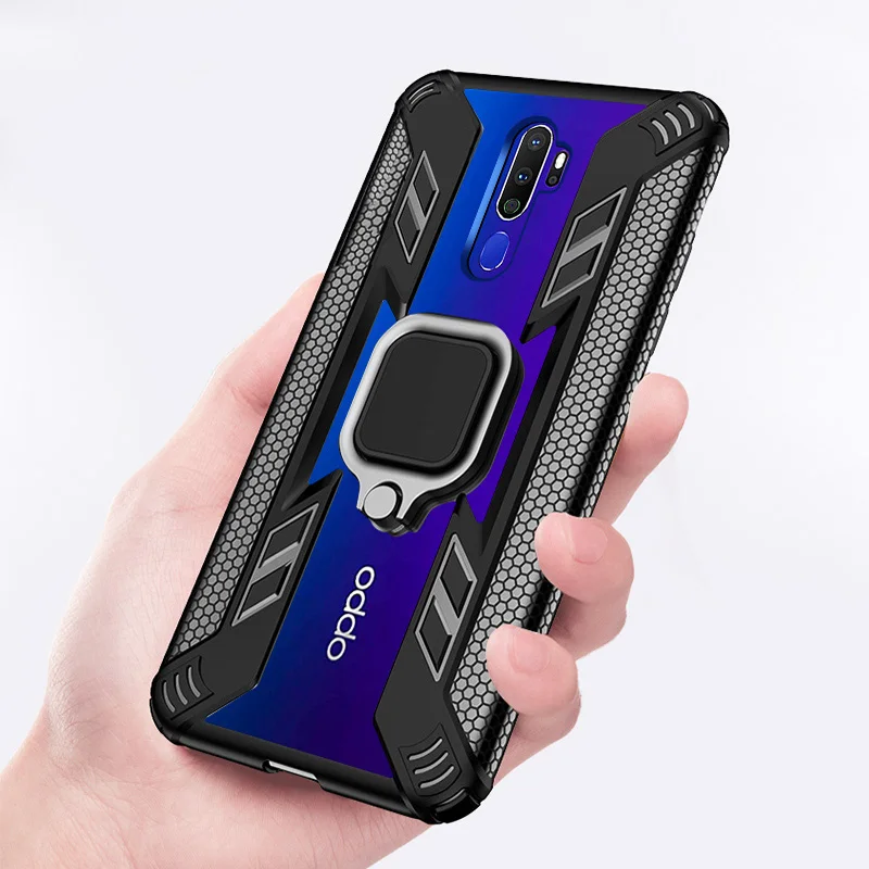 Чехол для телефона oppo A9 защитный силиконовый чехол с магнитным кольцом