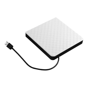 

External DVD Drive External USB 3.0 DVD RW CD Writer Slim Carbon Grain Drive Burner Reader Player for PC Laptop Optical Drive (W