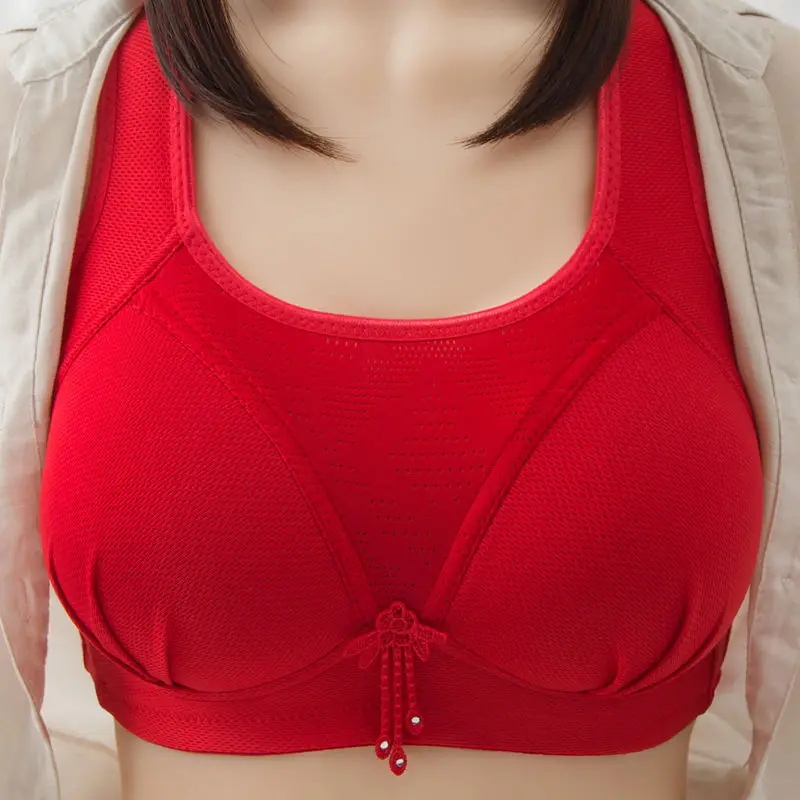 

direct sales] large size thin comfortable women's underwear no steel ring adjustable gathered side closed bra bra