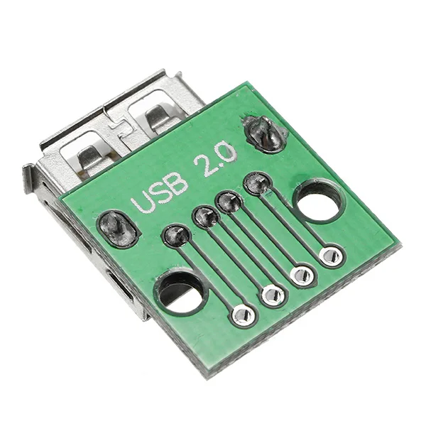 LEORY 10 шт. USB 2,0 гнездовой разъем для DIP 2,54 мм Pin 4P Адаптер платы модуль