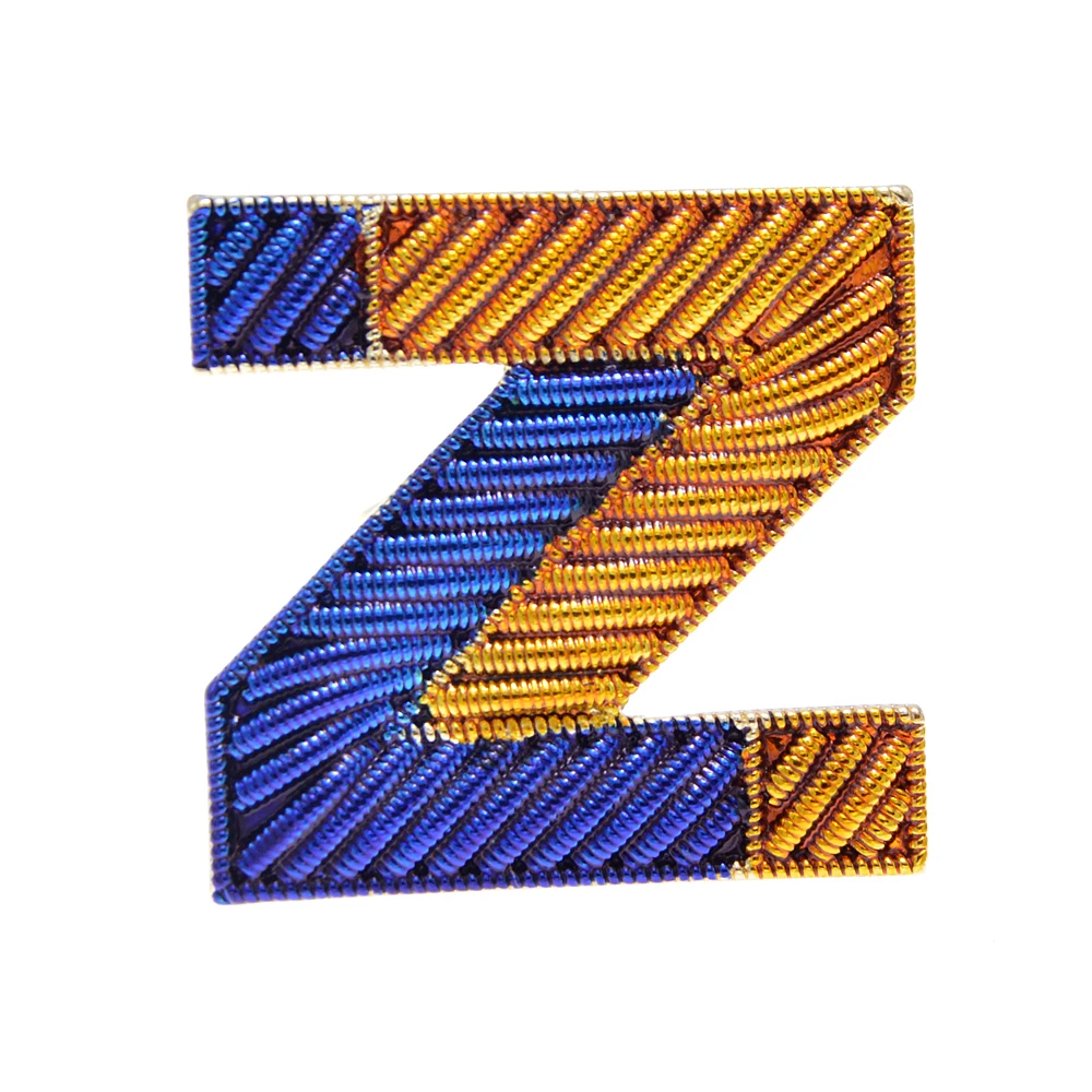 Z blue CINDY XIANG Эмаль Красочные Броши с буквами X и Z Брошь булавка модные ювелирные изделия роскошные красивые аксессуары дизайн подарок - Окраска металла: Z blue