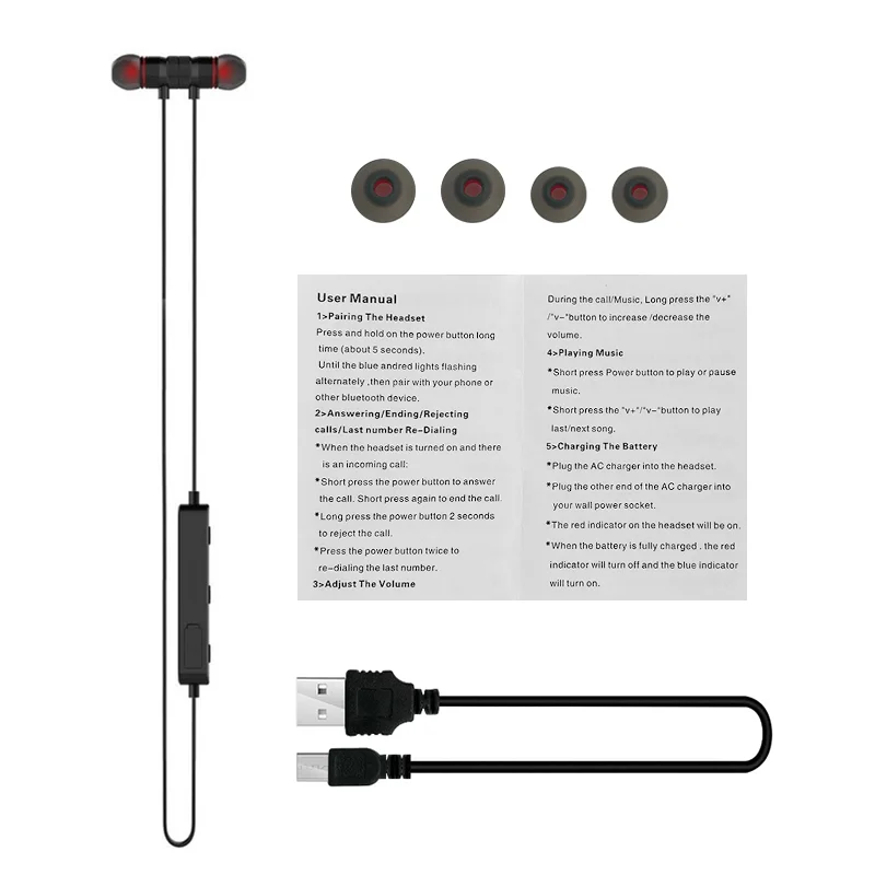 M9 Спорт Бег магнит Bluetooth гарнитура наушники водонепроницаемый Bluetooth беспроводные вкладыши наушники для мобильного телефона Спорт Тренажерный зал