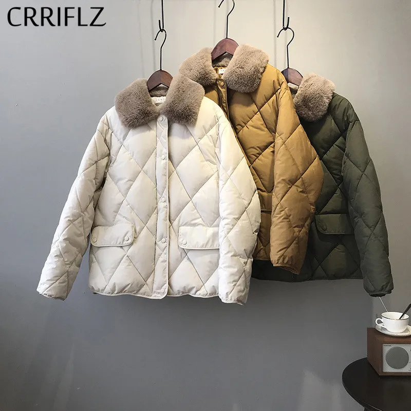 

Fashion Winter Jacket Women Casual Zipper Solid Full Sleeve Parka Coat Female 2020 New CRRIFLZ