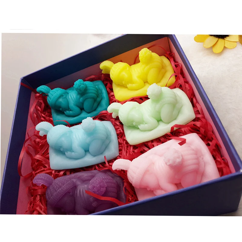 New 3D Sleep Baby Silicone Soap Mold for Soap Making Food Grade Silicone Fondant Mould for Handmade Desserts Cake Decorating