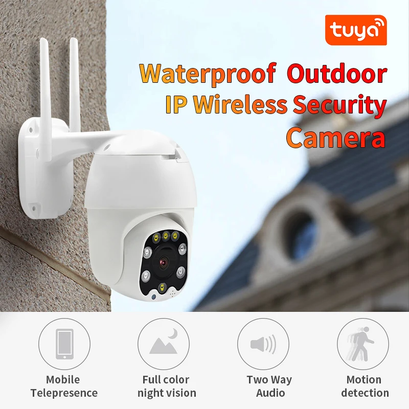 Smart Life APP HD1080P IP66 Водонепроницаемая уличная облачная Tuya Wifi камера беспроводная камера видеонаблюдения CCTV IP PTZ камера