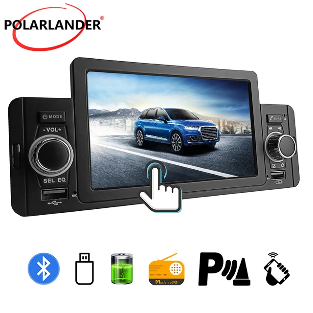 Single Din Bluetooth Car Stereo: 9 Inch IPS Touchscreen Audio with Carplay  | Android Auto | MirrorLink | Backup Camera | FM/AM Car Radio 