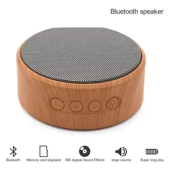 

Support USB 3.5mm Jack AUX Output TF Card Extend Wood Grain HiFi Lossless Sound Quality Wireless Bluetooth Speaker