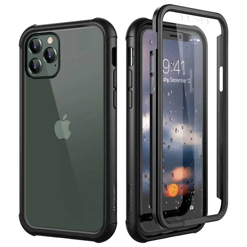 

Hard Case For iPhone 11 pro XS Max case with screen protector PC TPU Silicone 360 protection shpock case Cover For 11 Pro XS Max