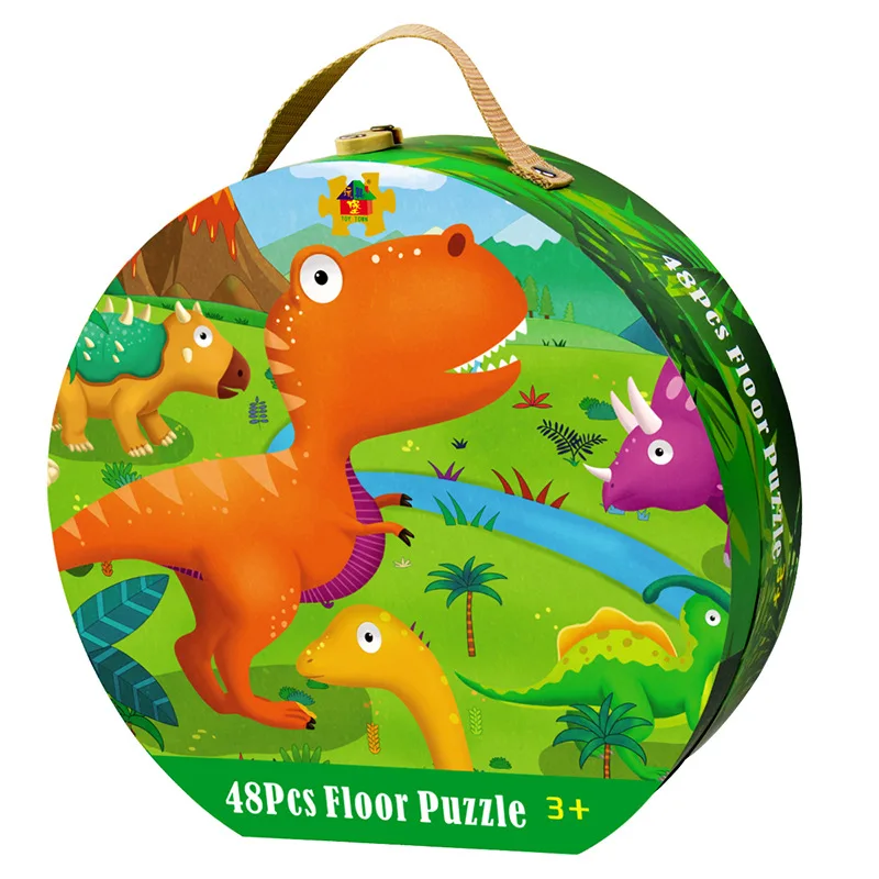 

High Quality 48pcs Dinosaur Fish Juguetes Puzzle Toys For Kids Baby Boys Girls Toys Floor Puzzel Educational Toys Home Playing