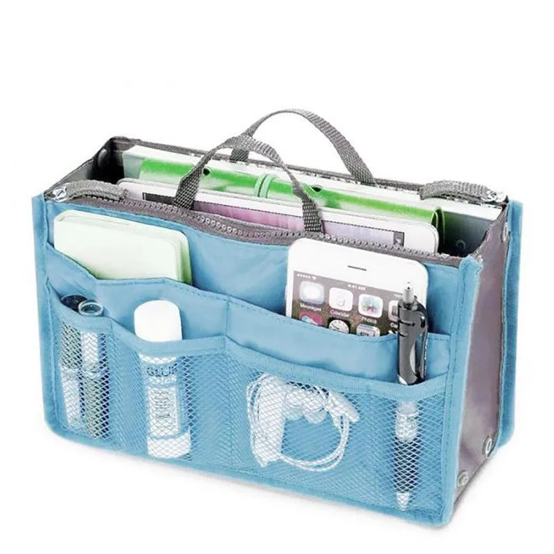 Organizer Storage-Bags Handbag Ladies Nylon-Insert Large Portable of Purse Cosmetic