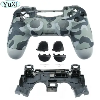 

YuXi For PS4 Pro Controller Replacement Case Front Back Housing Shell For Playstation 4 Pro JDM-040 Camouflage W/ Button