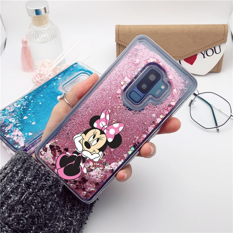 Minnie Pink Жидкой воды Чехол Мягкий силиконовый чехол для samsung Galaxy A10 A10e A20 A20e A30 A30s A40 A50 A50s A60 A70 M10 M10s M20 M30 M40 - Цвет: Minnie Pink