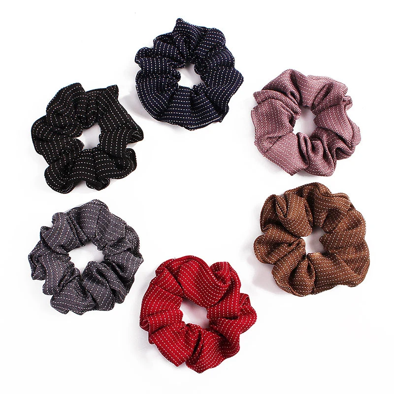

2019 Women's Elasticity Scrunchie New Girl Ponytail Holder Hairband Hair Rope Tie Fashion Stipe Floral Hair Accessories