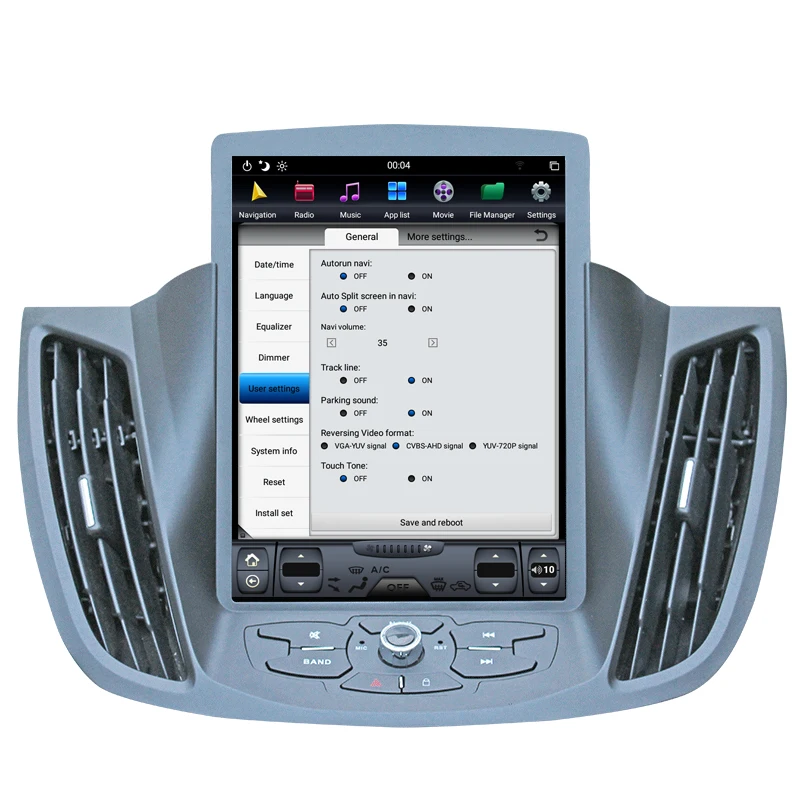 Excellent NAVITOPIA 10.4inch 4G+64GB Tesla Style Vertical Screen Android 8.1 Car DVD GPS Navigation for Ford Kuga 2013-2017 14
