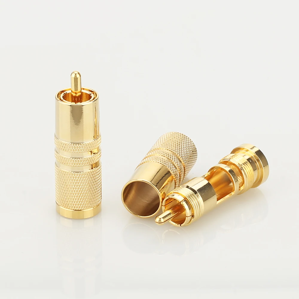 Hi Fi аудио 4 шт. Cardas RCA 24K позолоченный штекер GSMO для соединительного кабеля|for cable|plug