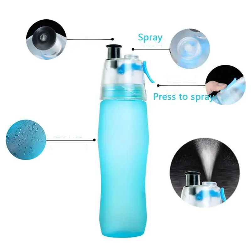 Yoga Camping Drinking Tools 740ML Scrub Sports Water Bottle Portable Plastic Spray Bottle Leakproof Travel Cup Candy Color