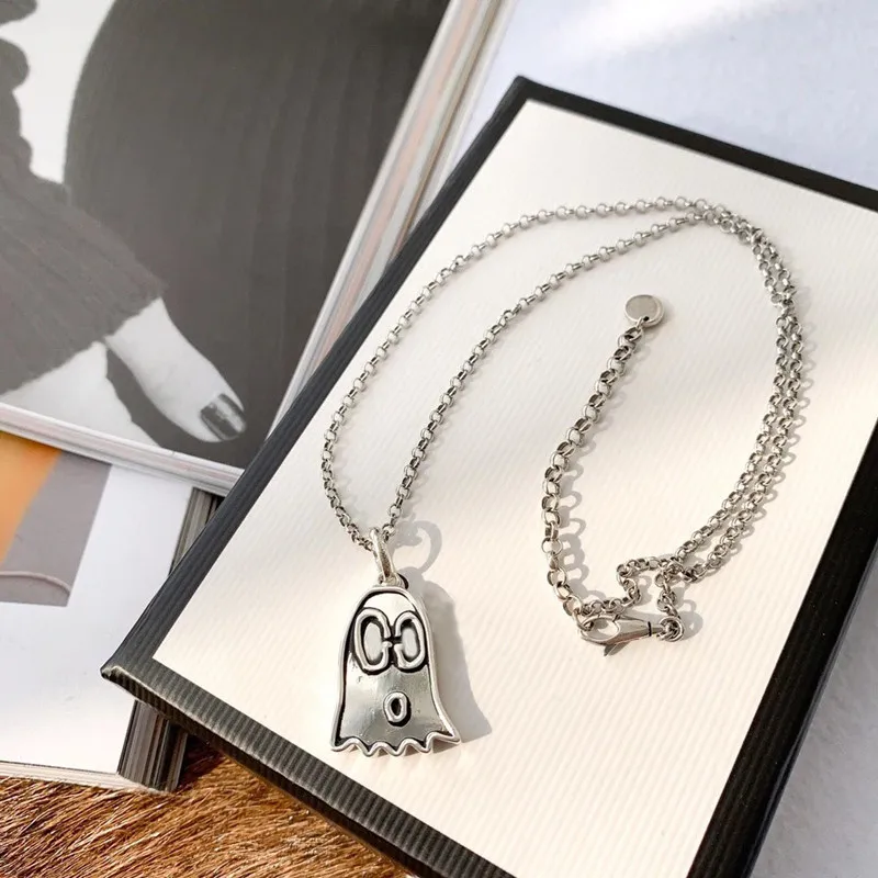 

Guccc classic ghost GG Necklace 100% 925 fashion trend, suitable for daily party occasions, become the focus of the audience