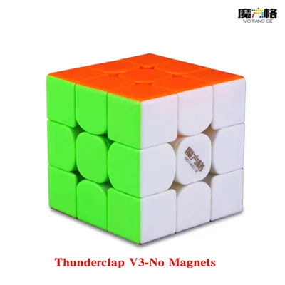 QIYI Mofangge Thunderclap V3 3x3x3 Магнитный куб профессиональный скоростной пазл магические магниты кубики без наклеек Cubo Magico - Цвет: V3 Stickerless