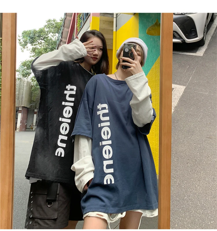 LAPPSTER/мужские уличные футболки с длинными рукавами в стиле Харадзюку 2019 г., осенняя корейская модная футболка в стиле хип-хоп топы оверсайз