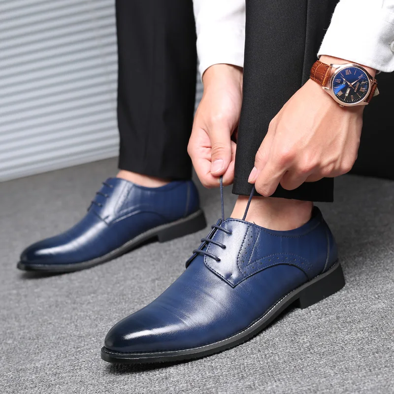 Zapatos De Vestir De cuero Oxford para Hombre, calzado Formal para fiesta,  boda, Social|Zapatos formales| - AliExpress