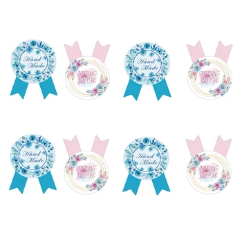 

80PCS/Lot HandMade Medal Shape Seal Sticker baking package paper labels DIY Gifts Decoration label