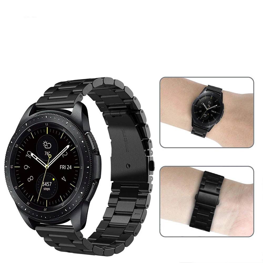 Металлический ремешок 22 мм для samsung gear S3 Frontier Band Galaxy Watch 46 мм браслет из нержавеющей стали huawei Watch GT gear S3 Classic 2