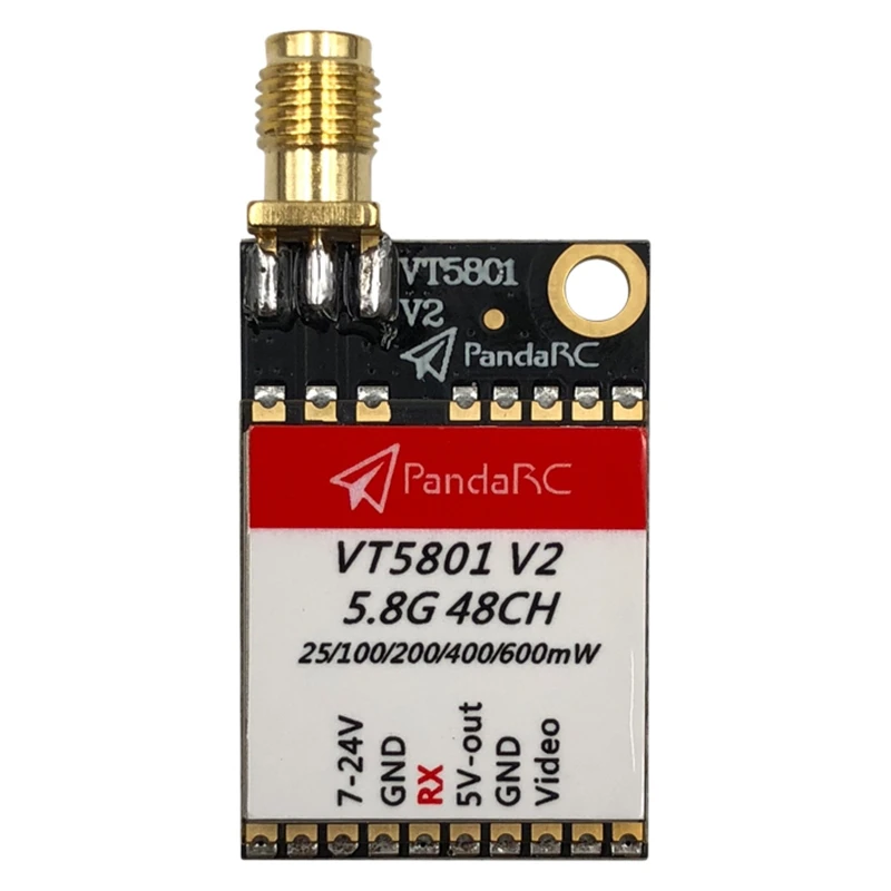FFYY-PANDARC VT5801 V2 5,8G 48CH 25/100/200/400/600 передатчик mw FPV RP-SMA женский