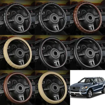

Genuine Leather Car Steering Wheel Cover Universal Breathable Four Season Anti-Slip Steering Wheel Protector Car Styling