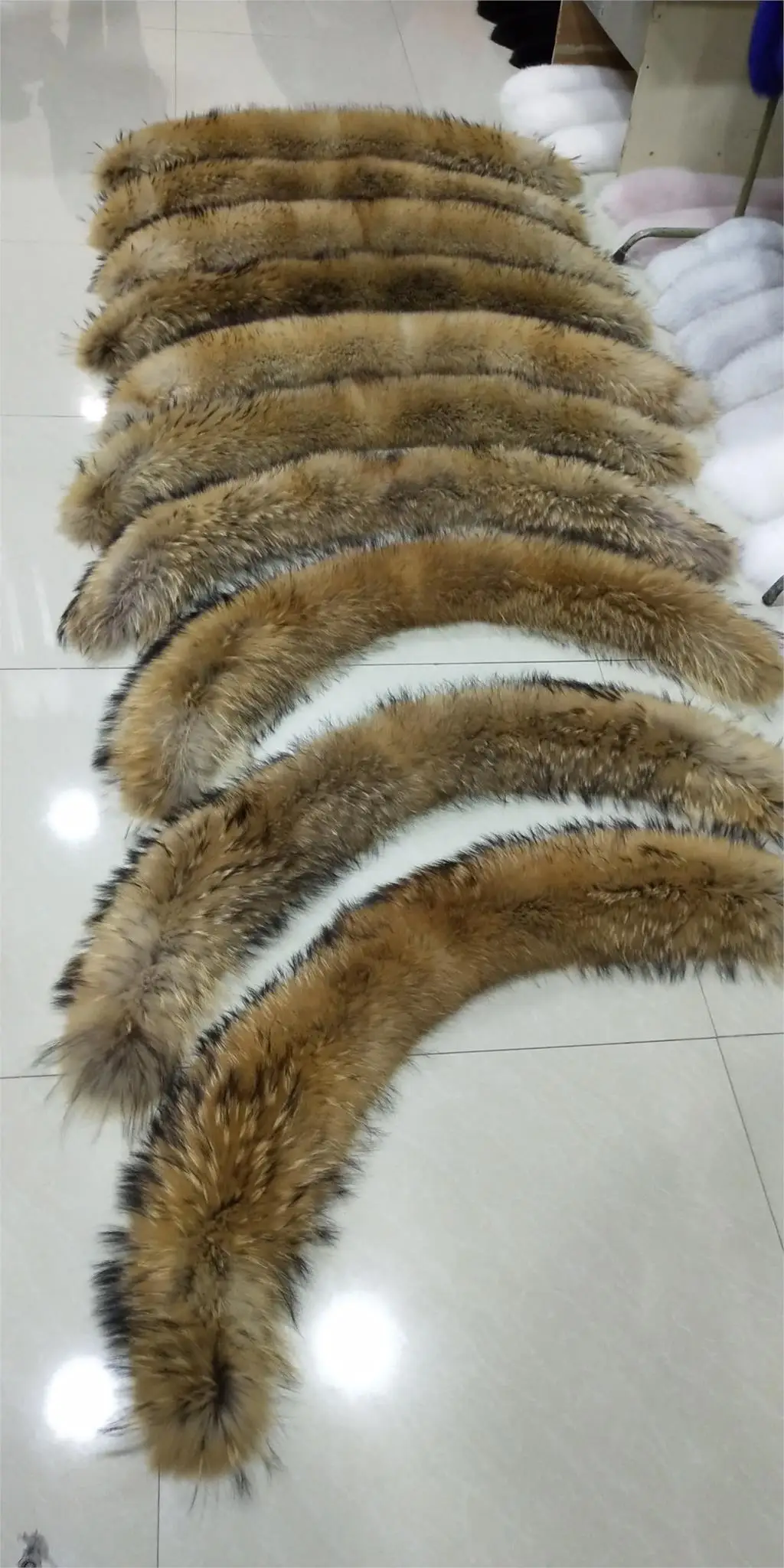 ZDFURS* Зима натуральный енотовый меховой воротник Женское пальто свитер шарф воротник енотовый мех шеи деформация ZDC-163002