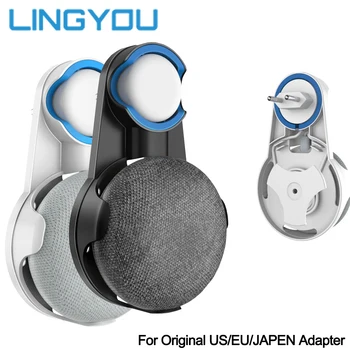 

LINGYOU Wall Mount & Cable Winder For Google Home Mini Outlet Stand Holder Wire Wrap Collector Voice Assistant Accessories